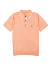 Gabicci Linker Knitted Polo in Peach