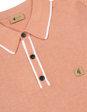 Gabicci Linker Knitted Polo in Peach