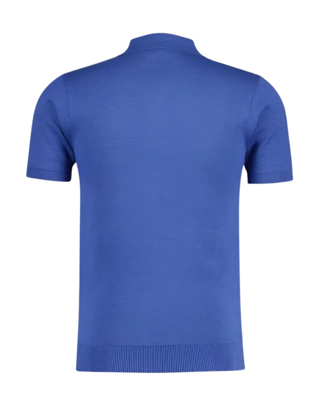 Gabicci Searle Knitted Polo in Sapphire