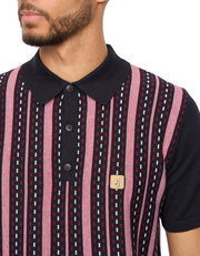 Gabbici Johnny Knitted Polo in Navy
