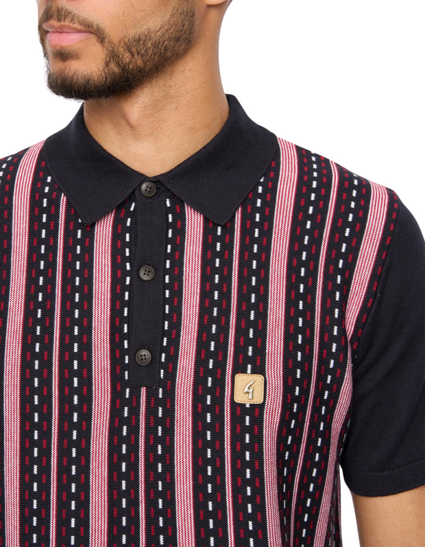 Gabbici Johnny Knitted Polo in Navy