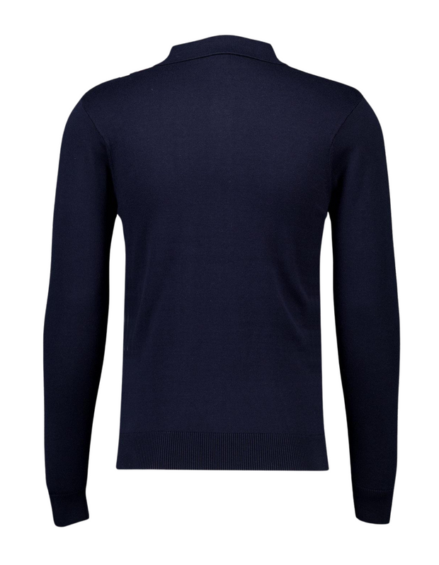 Gabicci Soda Long Sleeve Polo in Navy