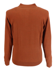 Gabicci Soda Long Sleeve Polo in Paprika