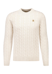 Gabicci Temor Cable Knit Jumper in Linen