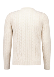 Gabicci Temor Cable Knit Jumper in Linen