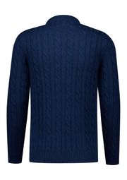 Gabicci Temor Cable Knit Jumper in Navy