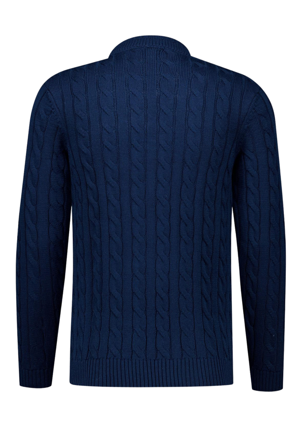 Gabicci Temor Cable Knit Jumper in Navy