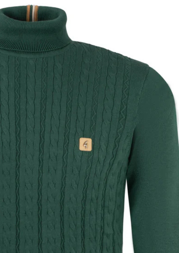 Gabicci Leonard Roll Neck Jumper in Ivy