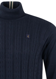 Gabicci Leonard Roll Neck Jumper in Navy