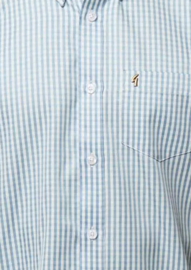 Gabicci Fraser Short Sleeve Shirt in Aqua