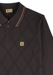 Gabicci Moore Knitted Polo in Clove