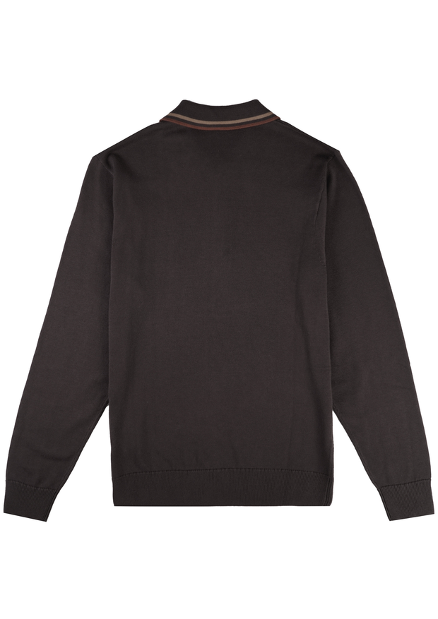 Gabicci Moore Knitted Polo in Clove