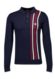 Gabicci Soda Knitted Polo in Navy