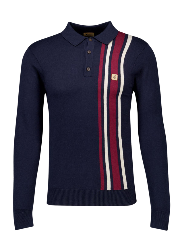 Gabicci Soda Knitted Polo in Navy