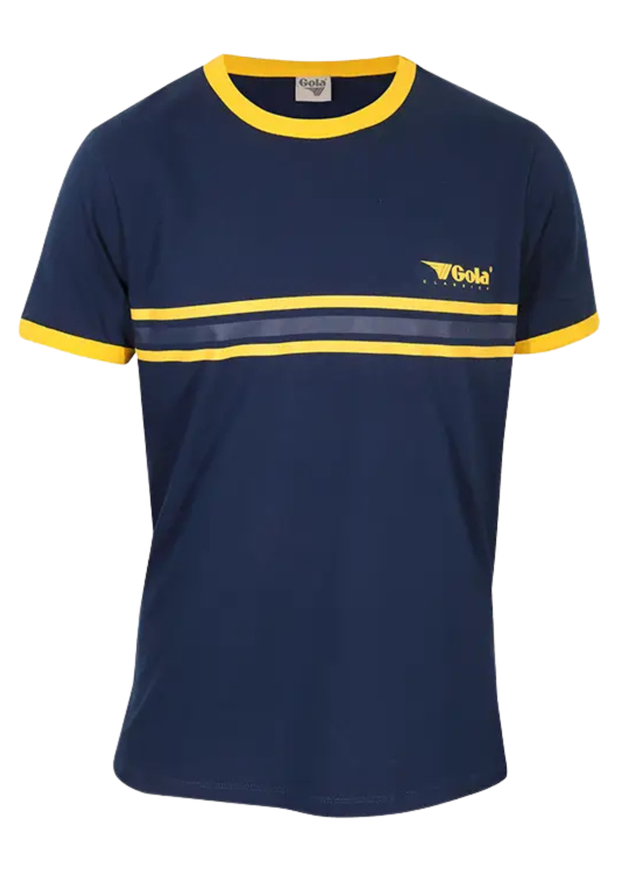 Gola Stripe T-Shirt in Navy