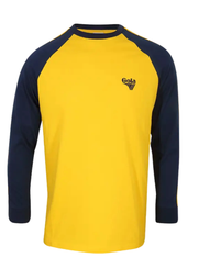 Gola Long Sleeve T-Shirt in Yellow / Navy