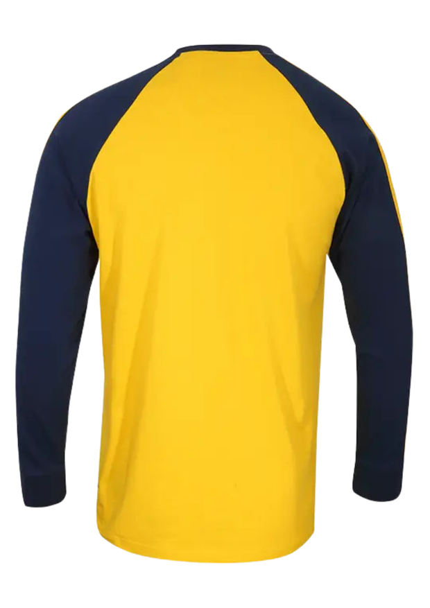 Gola Long Sleeve T-Shirt in Yellow / Navy