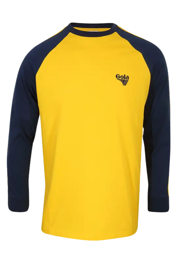 Gola Long Sleeve T-Shirt in Yellow / Navy