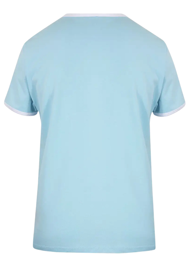 Gola Ringer T-Shirt in Sky Blue / White