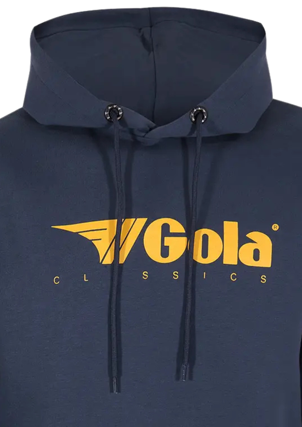 Gola Printed Hoodie in Navy / Yellow