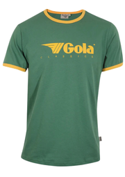 Gola Ringer T-Shirt in Green / Gold