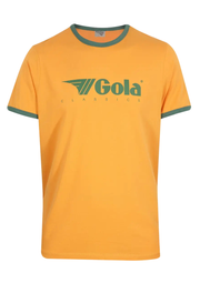 Gola Ringer T-Shirt in Gold / Green