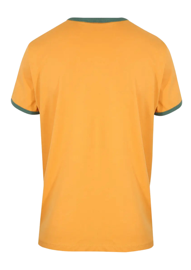 Gola Ringer T-Shirt in Gold / Green