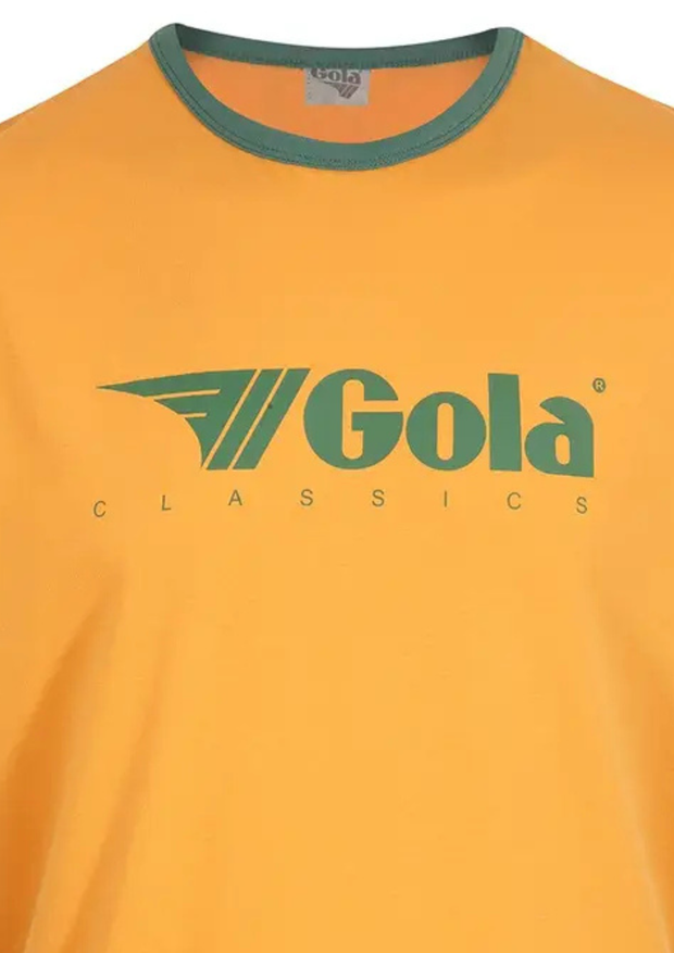 Gola Ringer T-Shirt in Gold / Green
