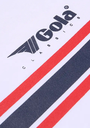 Gola Stripe T-Shirt in White/ Navy / Red
