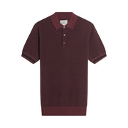 Ben Sherman All Over Texture Polo in Aubergine