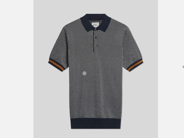 Ben Sherman All Over Texture Polo in Navy