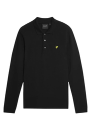 Lyle & Scott Long Sleeve Polo in Black