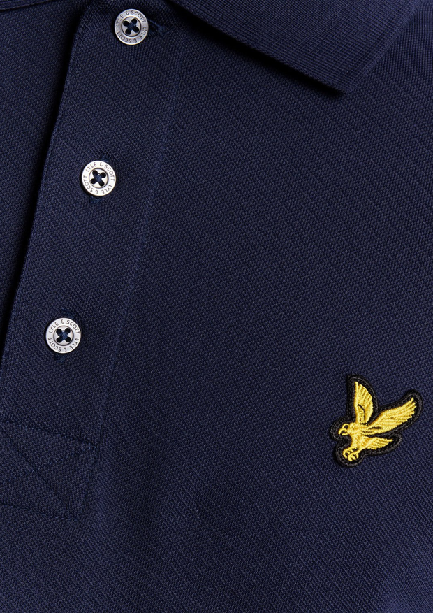 Lyle & Scott Long Sleeve Polo in Navy