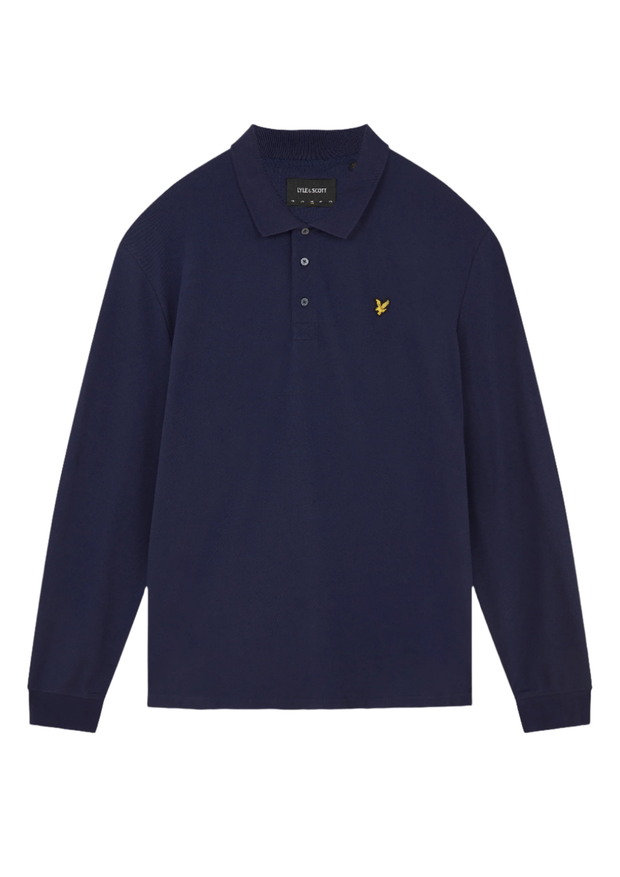 Lyle & Scott Long Sleeve Polo in Navy
