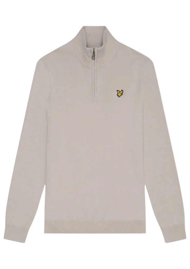 Lyle & Scott Merino 1/4 Zip Jumper in Cove