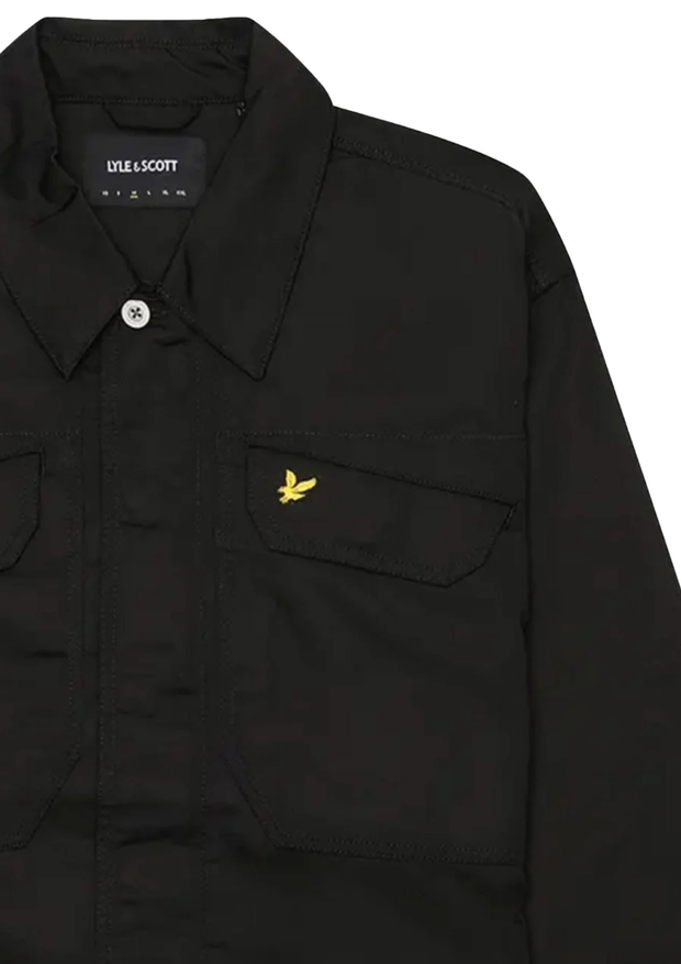 Lyle & Scott Multi Pocket Overshirt in Jet Black