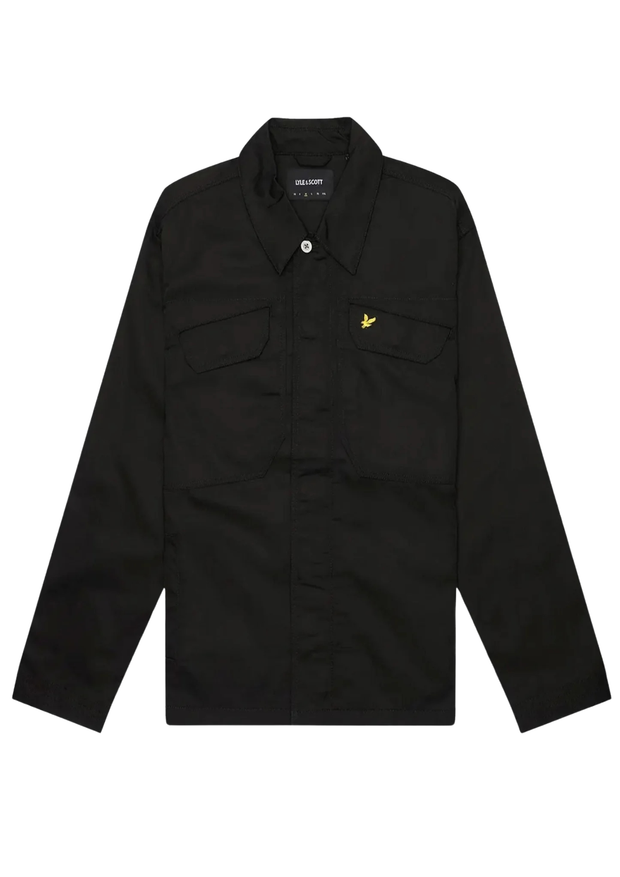 Lyle & Scott Multi Pocket Overshirt in Jet Black