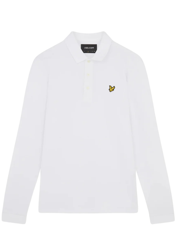 Lyle & Scott Long Sleeve Polo in White