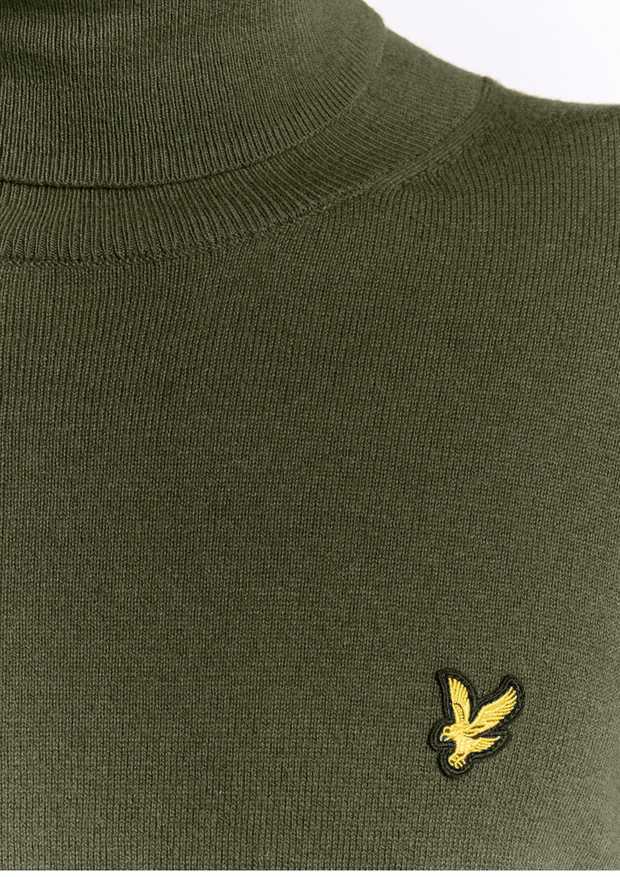 Lyle & Scott Merino Turtle Neck Jumper in Deep Depths