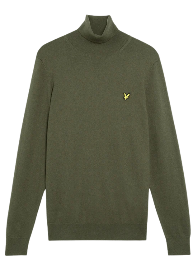 Lyle & Scott Merino Turtle Neck Jumper in Deep Depths