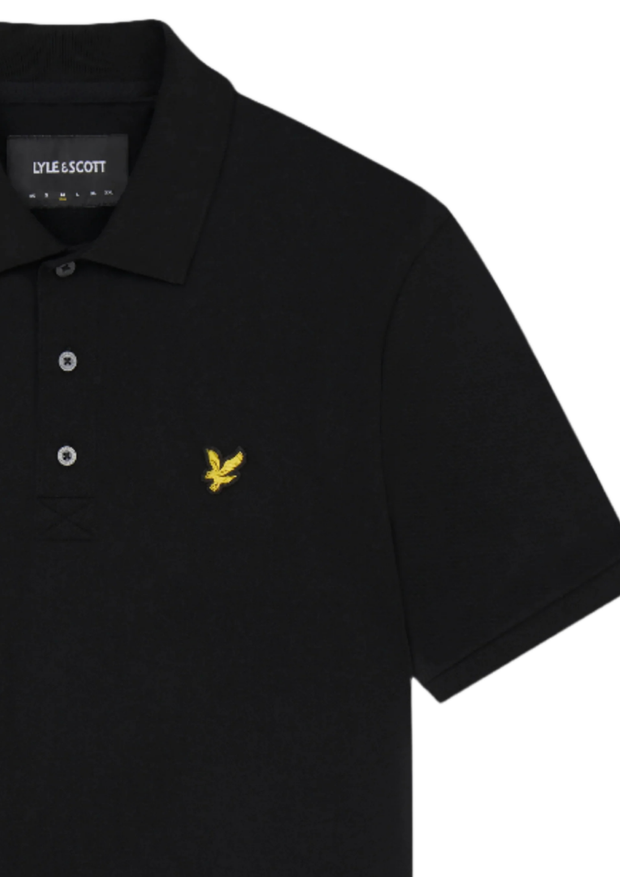 Lyle & Scott Plain Polo in Jet Black