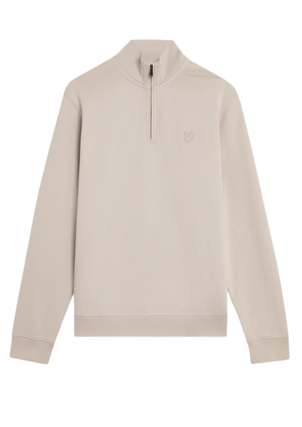 Lyle & Scott Tonal Eagle Quarter Zip Sweat in Cove