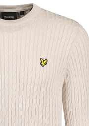 Lyle & Scott Cable Crew Neck Jumper in Cove