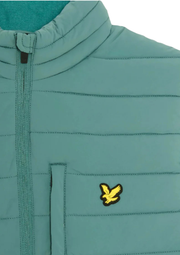 Lyle & Scott Lightweight Quilted Gilet in Silver Pine