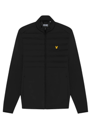 Lyle & Scott Hybrid Double Baffle Jacket in Jet Black