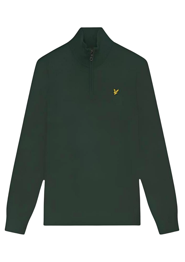 Lyle & Scott Merino 1/4 Zip Jumper in Argyle Teal