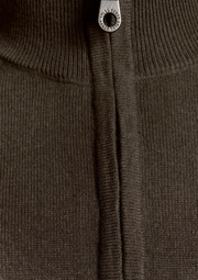 Lyle & Scott Merino 1/4 Zip Jumper in Expresso