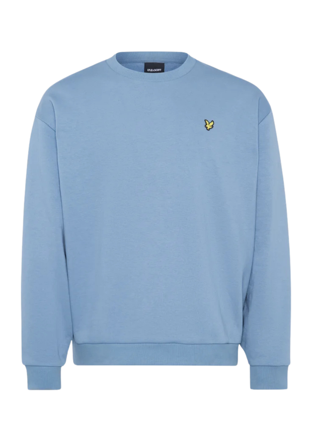 Lyle & Scott Oversized Crew Neck Sweat in Mist Blue