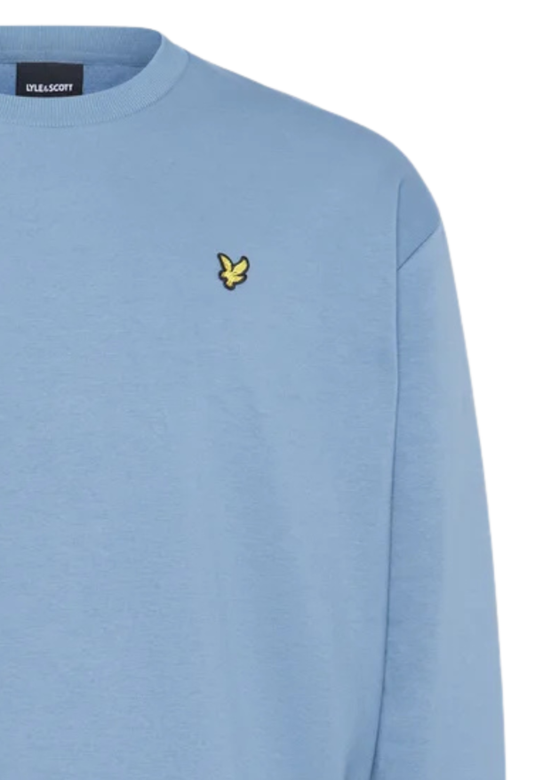 Lyle & Scott Oversized Crew Neck Sweat in Mist Blue