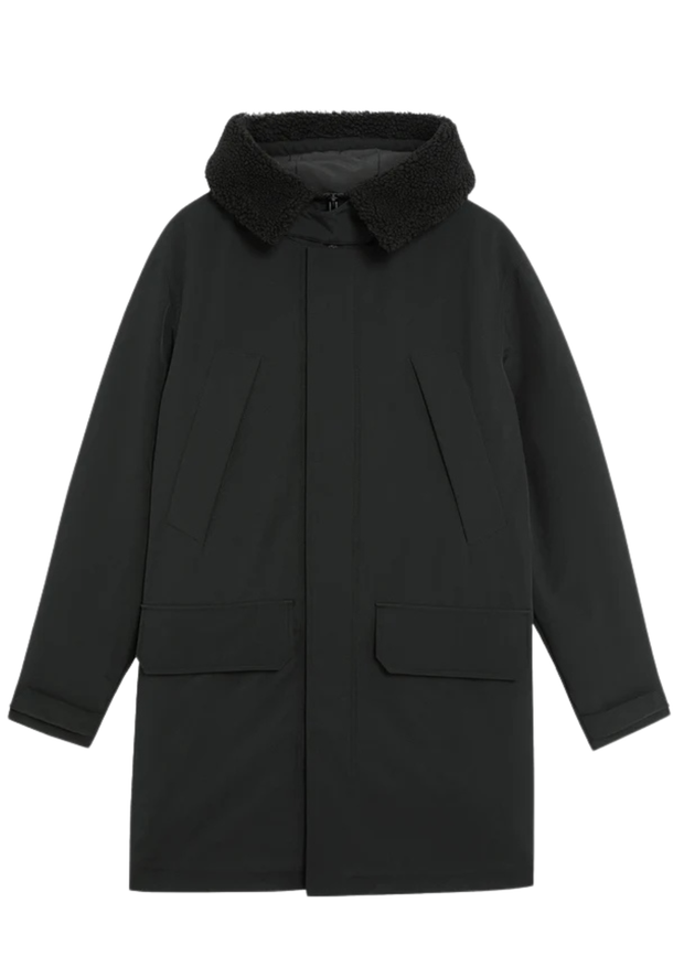 Lyle & Scott Cold Weather Parka in Jet Black